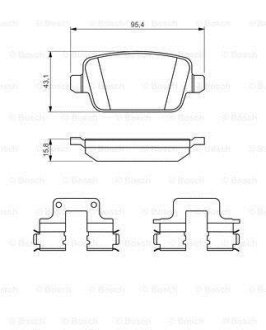 Комплект тормозных колодок дисковый тормоз BOSCH 0 986 494 639