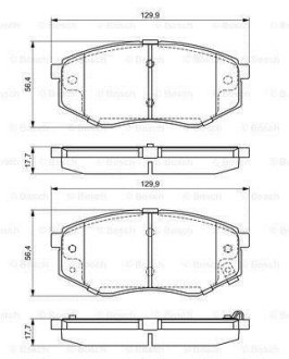 Тормозные колодки, к-кт. BOSCH 0986494692