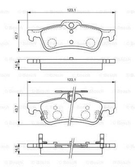 Колодки гальмівні дискові HONDA Civic "R "12>> BOSCH 0986494719