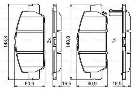 Тормозные накладки BOSCH 0986494773