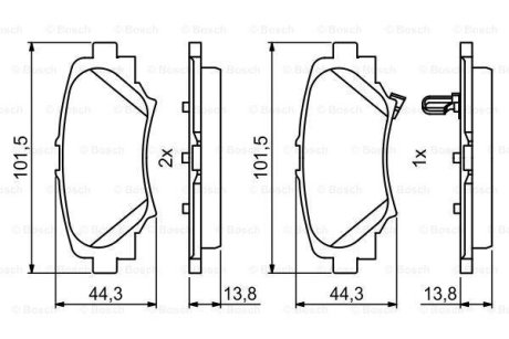 Гальмівні колодки дискові BOSCH 0 986 494 803 (фото 1)