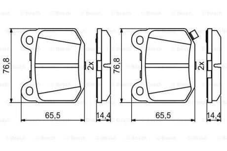 A_Колодки гальмівні дискові SUBARU Forester "R "12>> BOSCH 0986494865 (фото 1)