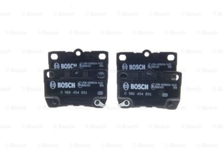 Комплект гальмівних колодок BOSCH 0 986 494 891 (фото 1)