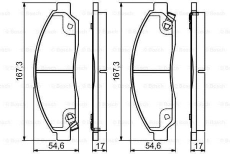 Тормозные колодки BOSCH 0 986 495 159