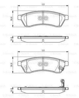 ДИСКОВI КОЛОДКИ ЗАДНI BOSCH 0 986 495 168