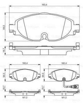 Гальмівні КОЛОДКИ, ДИСКОВІ BOSCH 0 986 495 347