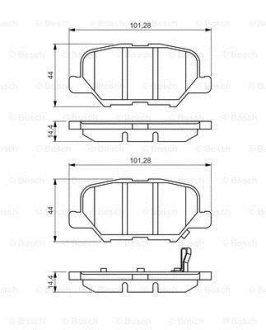 Комплект гальмівних колодок BOSCH 0986495358 (фото 1)