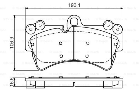 Гальмівні колодки дискові AUDI/PORSCHE/VW Q7/Cayenne/Touareg F 02-10 BOSCH 0-986-495-435