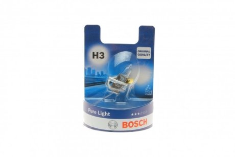 Лампа розжарювання 12V 55W H3 PURE LIGHT (вир-во) BOSCH 1 987 301 006 (фото 1)