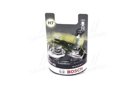 Лампа розжарювання H7 12V 55W PX26d plus 90 (компл.) (вир-во) BOSCH 1987301423