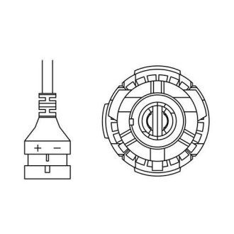 Світлодіодна лампа LED Gigalight P22d (HB4) 12 V 30 W Duobox cool BOSCH 1987301555 (фото 1)