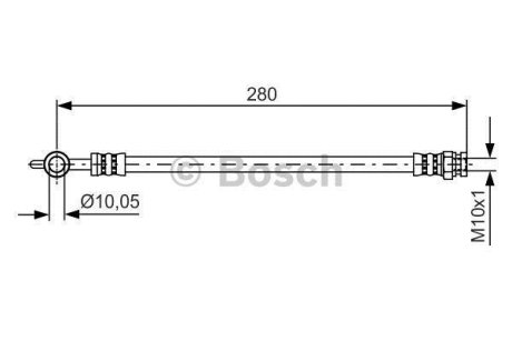 Шланг гальмівний BOSCH 1987481444