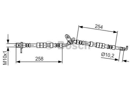 Шланг гальмівний BOSCH 1987481597