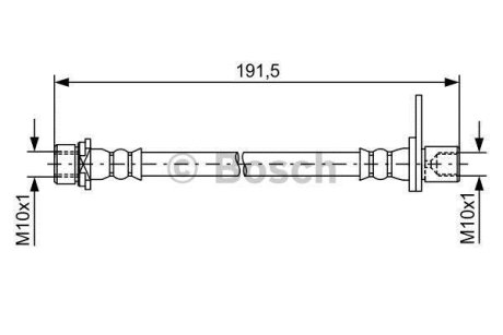 Шланг тормозной toyota auris 160мм.зад. лев. BOSCH 1987481738 (фото 1)