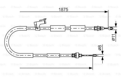 ТРОС, стояночная тормозная система BOSCH 1 987 482 057