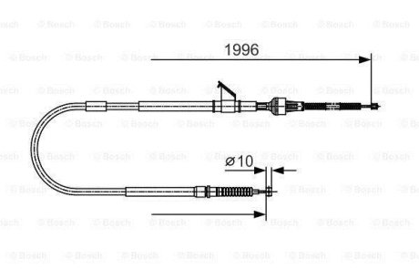 Трос ручного гальма BOSCH 1987482068