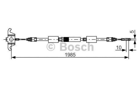 _трос ручника l=1985 volvo xc90 02> BOSCH 1 987 482 128