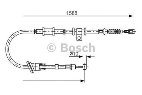 Трос ручного гальма BOSCH 1987482245 (фото 1)