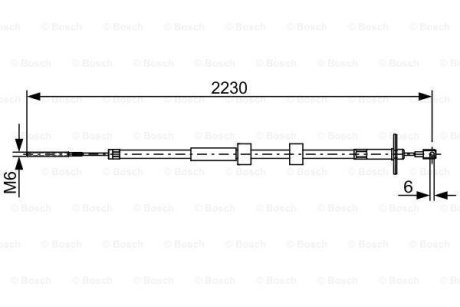 Трос зупиночних гальм BOSCH 1987482500