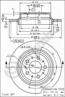 Гальмівний диск BREMBO 08.7765.75 (фото 1)