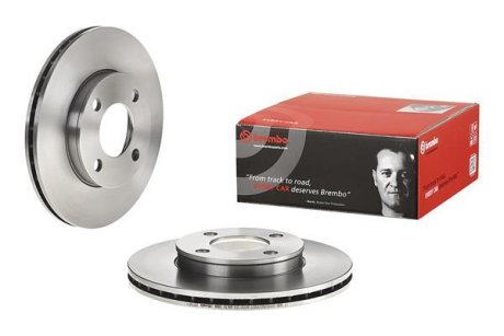 Диск гальмівний передній вентильований Audi: 80, 90 BREMBO 09.5343.10