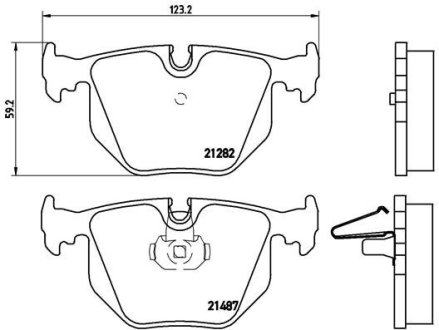 Колодки тормозные BREMBO P 06 020 (фото 1)