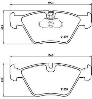 Гальмівні колодки дискові BREMBO P06022