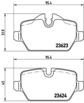 Гальмівні колодки дискові BREMBO P06037