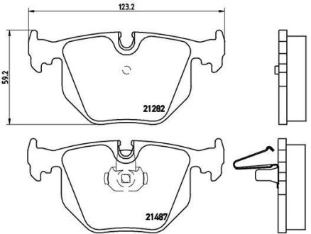 Гальмівні колодки дискові BREMBO P06044 (фото 1)