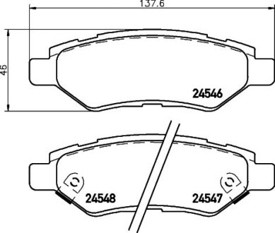 Гальмівні колодки дискові BREMBO P09 014 (фото 1)