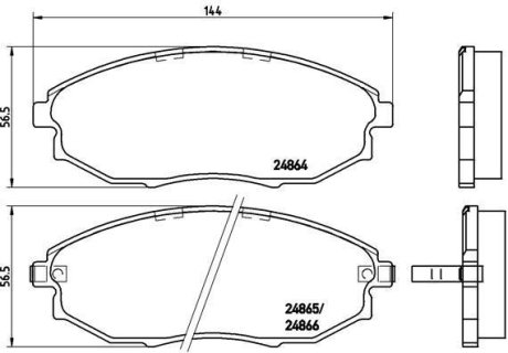 Гальмівні колодки дискові BREMBO P10 007