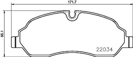 Гальмівні колодки дискові BREMBO P24 171 (фото 1)