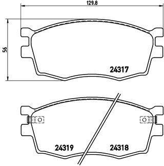 Колодка гальм. диск. HYUNDAI ACCENT, KIA RIO II передн. (вир-во) BREMBO P 30 026