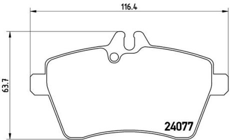 Комплект гальмівних колодок з 4 шт. дисків BREMBO P50056