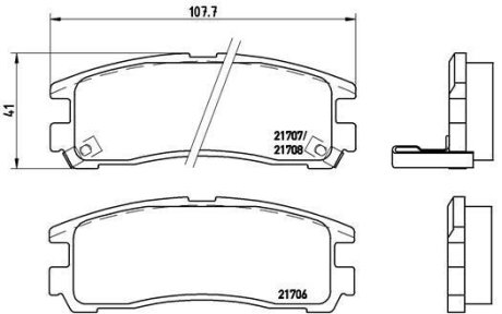 Гальмівні колодки дискові BREMBO P54 012 (фото 1)