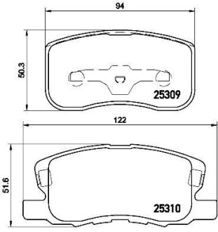 Гальмівні колодки дискові BREMBO P54 046 (фото 1)