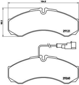 Гальмівні колодки дискові BREMBO P56 069 (фото 1)