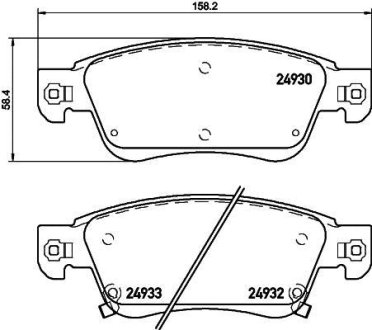 Гальмівні колодки дискові BREMBO P56 080 (фото 1)