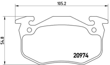 Гальмівні колодки дискові BREMBO P61 032 (фото 1)