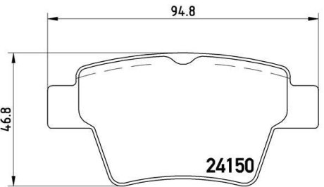 Гальмівні колодки дискові BREMBO P61 080 (фото 1)