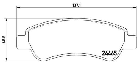 Гальмівні колодки дискові BREMBO P61091 (фото 1)