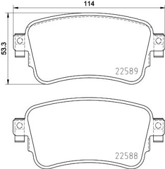 Гальмівні колодки дискові BREMBO P61 133 (фото 1)