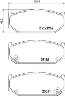 Гальмівні колодки дискові BREMBO P79 031 (фото 1)