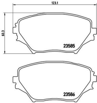 Гальмівні колодки дискові BREMBO P83055 (фото 1)