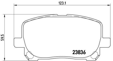 Гальмівні колодки дискові BREMBO P83061