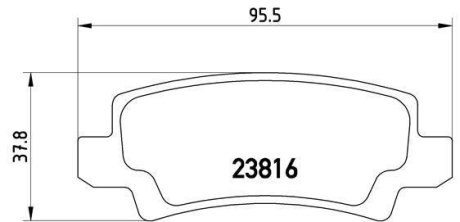 Гальмівні колодки дискові BREMBO P83065 (фото 1)