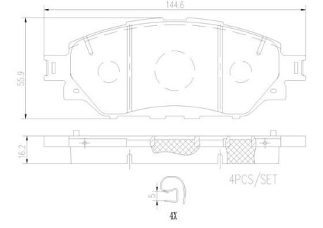 Гальмівні колодки дискові BREMBO P83 167 (фото 1)