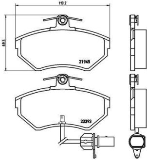 Гальмівні колодки дискові BREMBO P85044 (фото 1)