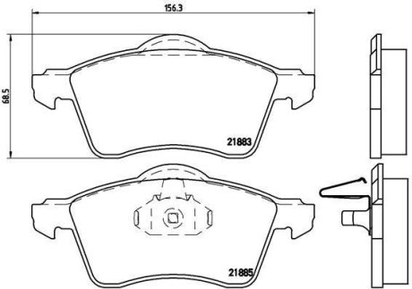 Гальмівні колодки дискові BREMBO P85 047 (фото 1)