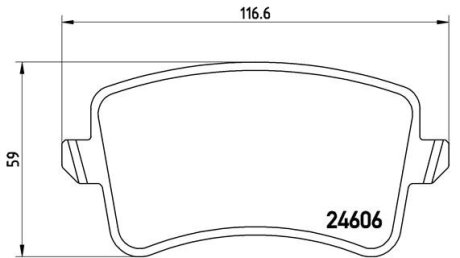 Комплект гальмівних колодок з 4 шт. дисків BREMBO P85099 (фото 1)